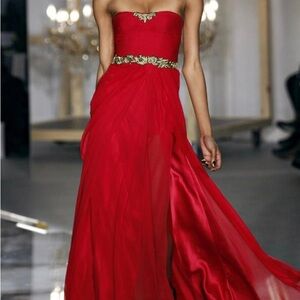 Jason Wu Crimson Red Silk Evening Gown XS  Designer size 4